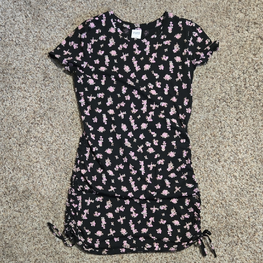 PINK Victoria's Secret Black and Pink Floral Dress
